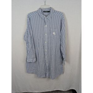 Lauren Ralph Lauren Embroidered Button up Shirt Black Label Men's Size XL